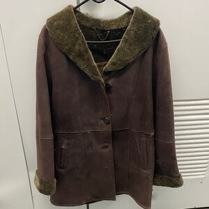 Brown Shearling Women's Coat
